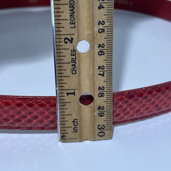 Crown Pacific Genuine Snake Skin Belt Women's Medium Red Western Luxury - Picture 5 of 8
